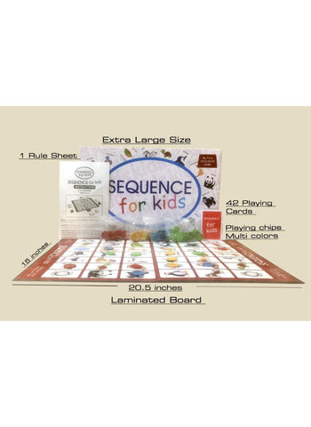 Sequence Board Game for Kids – 15 x 20.5 Inches | Fun Strategy Game for Learning & Entertainment