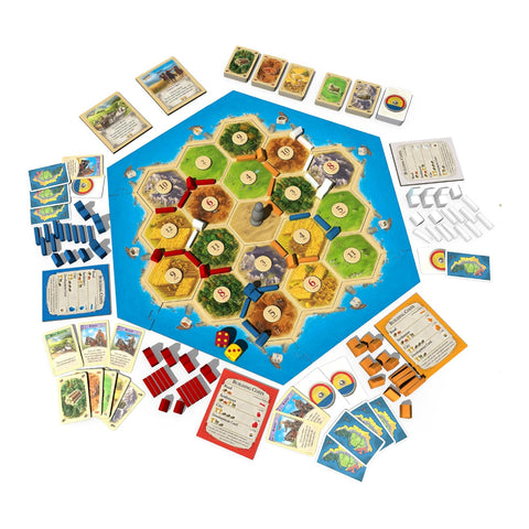 Settlers of Catan – Strategic Resource Management & Trading Game, Includes Hex Tiles and Building Pieces, Perfect for Game Nights