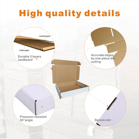 Shipping Boxes 12 x 9 x 2.2 Inches – Medium Size, Sturdy Design, Versatile Use – Shipping Boxes | Great for Standard Shipments