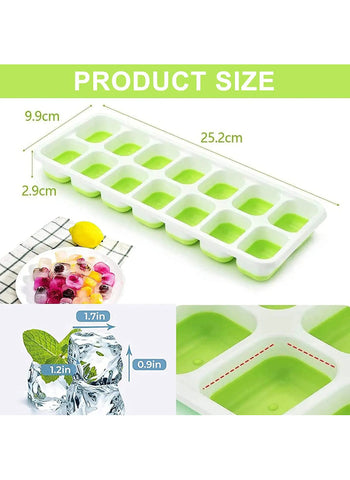 Silicon Ice Cube Tray with Lid – Leakproof, Easy Release, BPA-Free | Convenient for Perfectly Shaped Ice Cubes