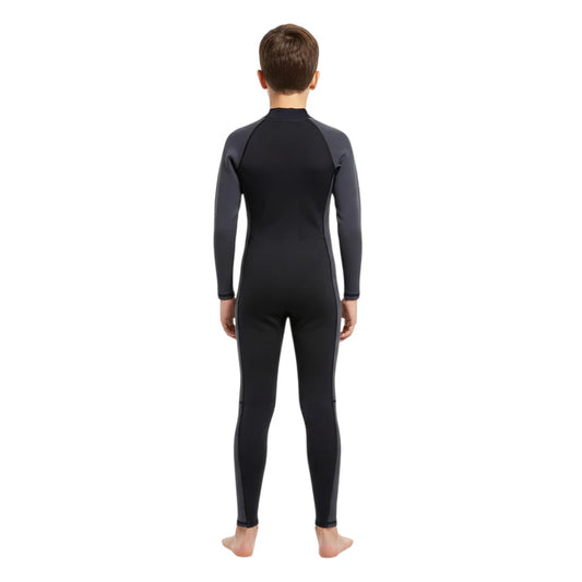 Sonecs Boys 1Pc Full Swimsuit - Black/Grey