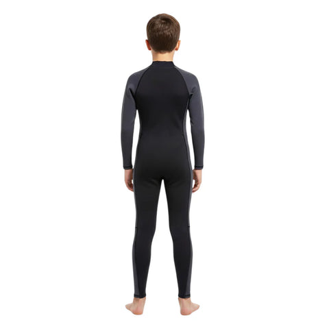 Sonecs Boys 1Pc Full Swimsuit - Black/Grey
