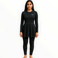 Sonecs Frill 1PC Swim Suit Modest Full Coverage