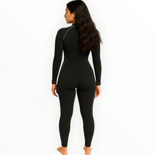 Sonecs Full Body Swimsuit Black Grey Women Modest Fit
