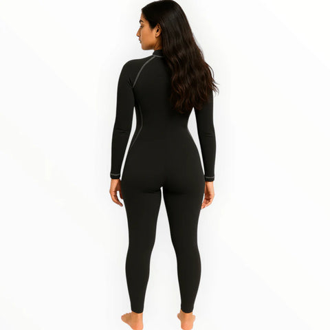 Sonecs Full Body Swimsuit Black Grey Women Modest Fit
