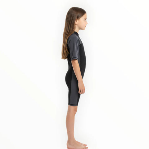 Sonecs Kids Up To Knee Swimsuit – Black/Grey