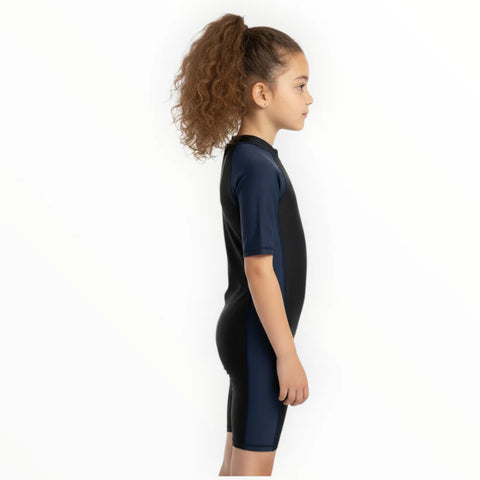 Sonecs Kids Up To Knee Swimsuit – Black/Navy