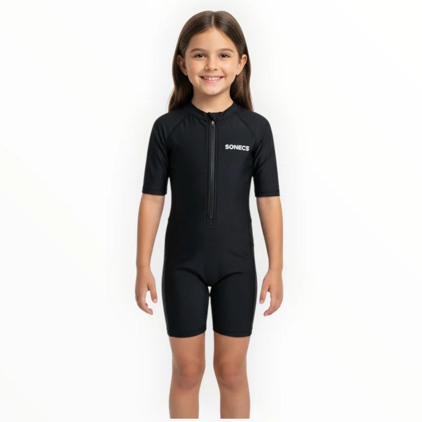 Sonecs Kids Up To Knee Swimsuit – All Black