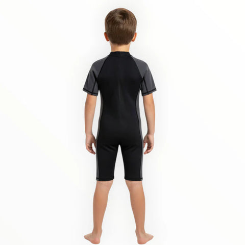 Sonecs Kids Up To Knee Swimsuit – Black/Grey