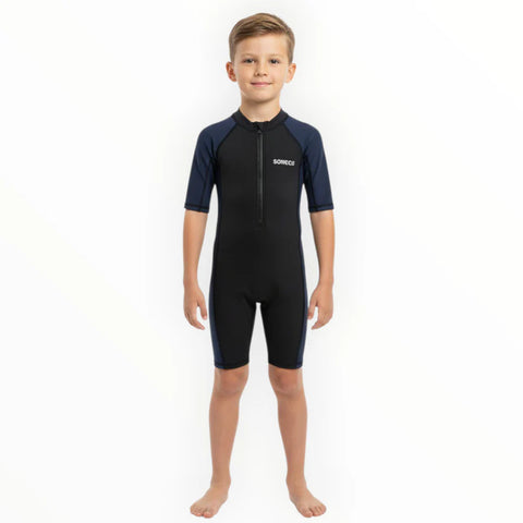 Sonecs Kids Up To Knee Swimsuit Black/Navy