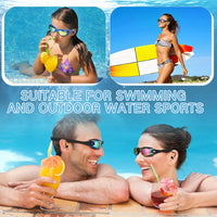Sonecs Mirrored Swim Googles - Attached Ear Plugs