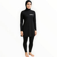 Sonecs Women Burkini Swimsuit Full Coverage Modest Wear