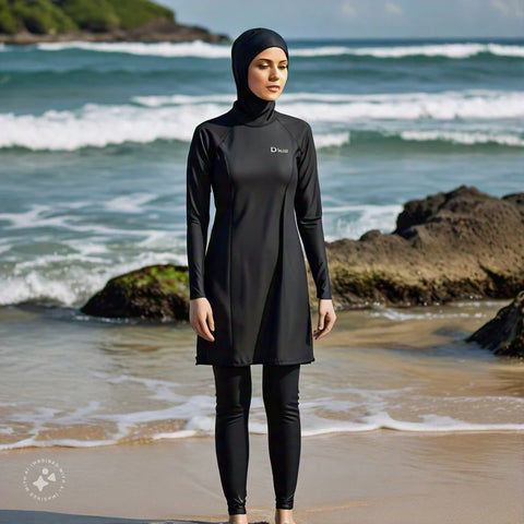 Sonecs Women Burkini Swimsuit Full Coverage Modest Wear