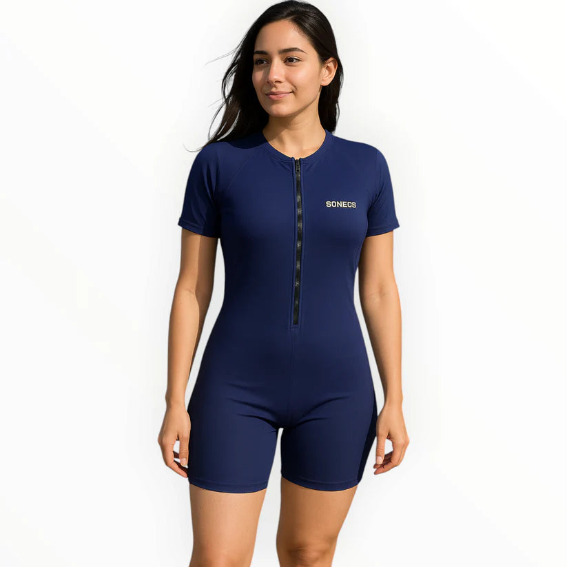 Sonecs Women's Boyleg Swimsuit - Blue