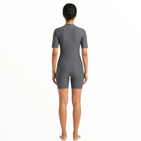Sonecs Women's Boyleg Swim Suit Grey/Red