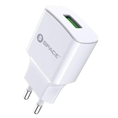 Space Single-Port USB Wall Charger WC-100 – Compact Design, Reliable Charging, Simple Use – Phone & Tablet | Basic Charging Solution