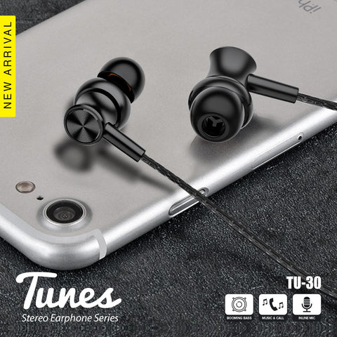 Space Stereo Earphones TU-30 – High-Quality Sound, Comfortable Fit, Durable Design – Audio | Ideal for Daily Use | TU-30