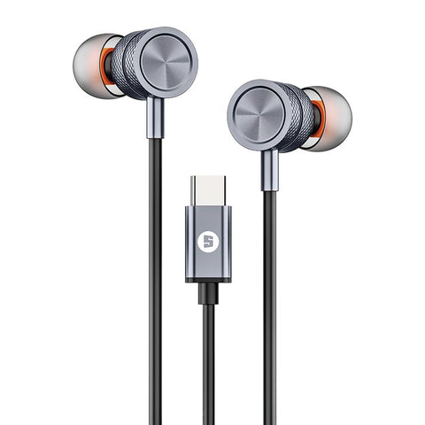 Space Urban Extra Bass Earphones UR-21C – Bass Enhancement, Type-C Connectivity, Comfortable Design – Audio | Great for Music Enthusiasts | UR-21C