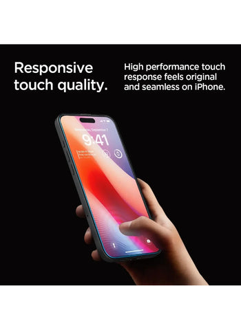 Spigen Apple iPhone 16 Pro Max GLAS.tR EZ Fit Sensor Protected (Pack of 2) – Screen Protection, Easy Installation, Scratch Resistance – Phone Accessory | Perfect for Complete Display Defense