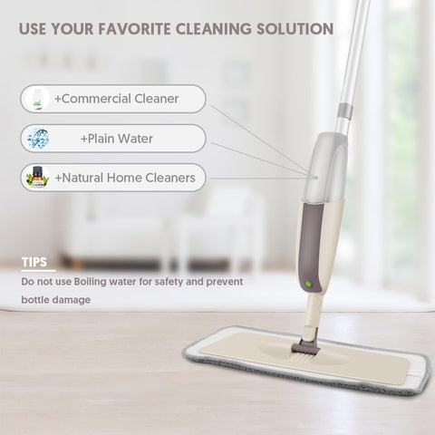 Spray Mop for Floor Cleaning, HOMTOYOU Floor Mop with a Refillable Bottle and 3 Washable Microfiber Pads, Dry Wet Spray Mop – Mops | Home & Kitchen