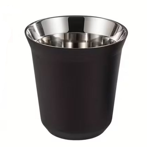 Stainless Steel Double Wall Coffee Cup - Black