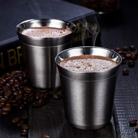Stainless Steel Insulated Coffee Cup - Black