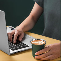Stainless Steel Insulated Coffee Cup - Black