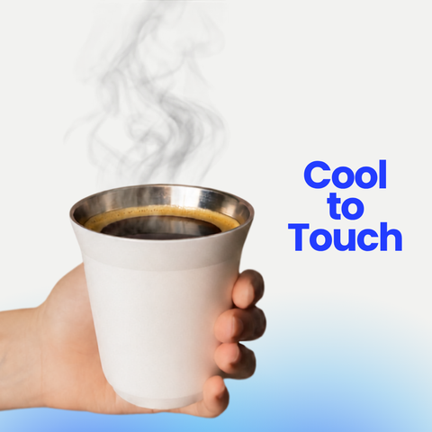 Stainless Steel Insulated Coffee Cup - Black