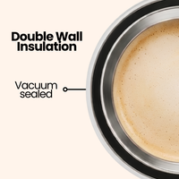 Stainless Steel Insulated Coffee Cup - Black