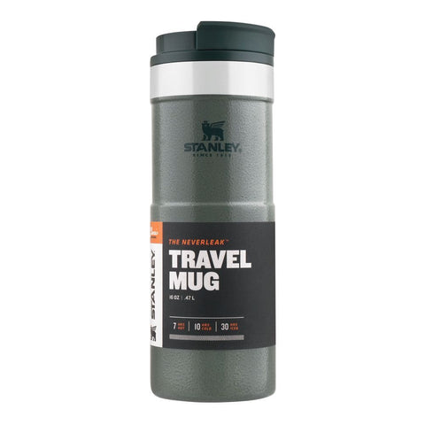 Stanley Classic Series The Never Leak Insulated Travel Mug – 0.47 Liter, Hammertone Green, – Advanced Leak-Proof Travel Mug