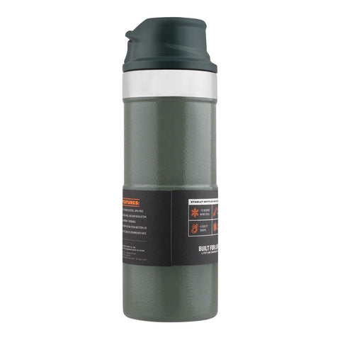 Stanley Classic Series The Trigger-Action Insulated Travel Mug – 0.35 Liter, Hammertone Green, – Convenient and Leak-Proof Travel Mug