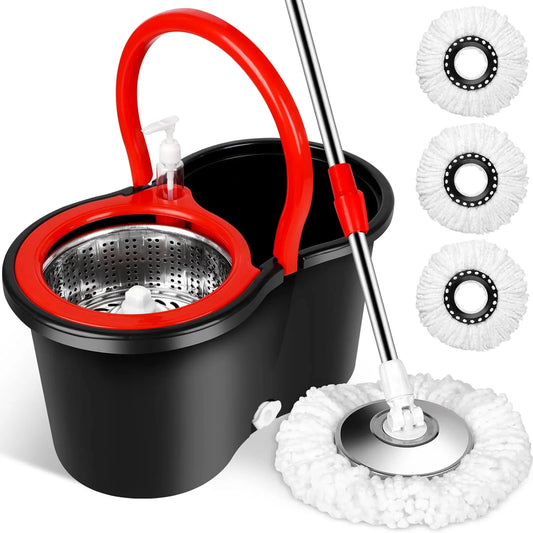 Stainless Steel Rotating Spin Mop and Bucket Set