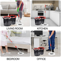 Stainless Steel Rotating Spin Mop and Bucket Set