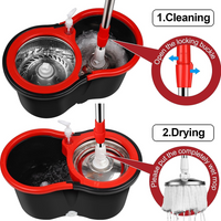 Stainless Steel Rotating Spin Mop and Bucket Set