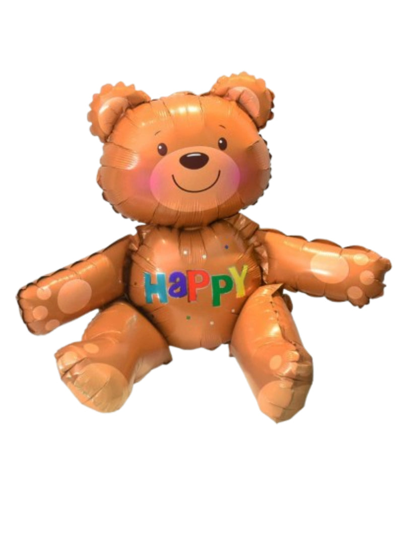 Teddy Bear Foil Balloon. Cute & Decorative, Perfect for Kids' Parties | Easy to Inflate & Durable