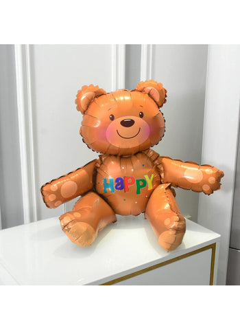 Teddy Bear Foil Balloon. Cute & Decorative, Perfect for Kids' Parties | Easy to Inflate & Durable