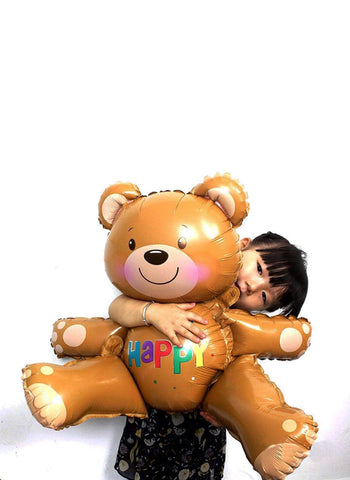 Teddy Bear Foil Balloon. Cute & Decorative, Perfect for Kids' Parties | Easy to Inflate & Durable