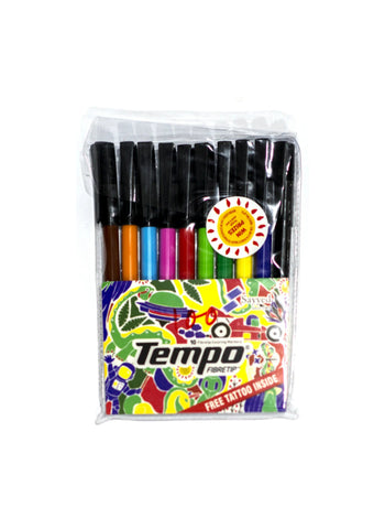 Tempo 12 Colors Marker Set – Versatile, Bold Markers | Perfect for Art, School, and Craft Projects