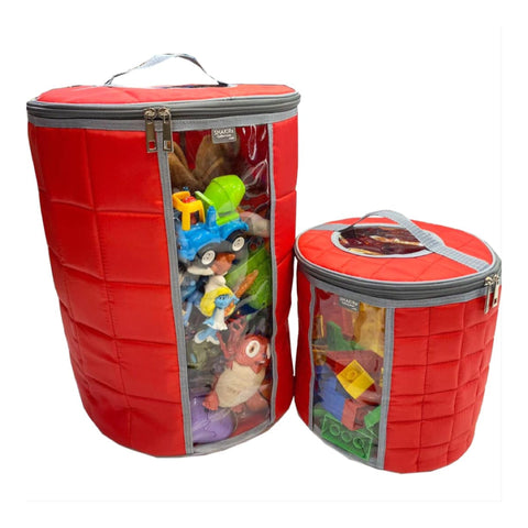 Toys Storage Barrel – Red Large and Sturdy Container for Efficient Toy Organization