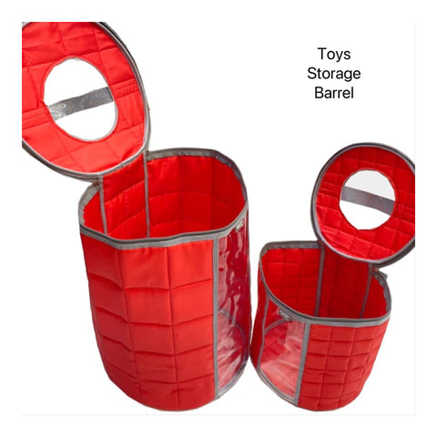 Toys Storage Barrel – Red Large and Sturdy Container for Efficient Toy Organization