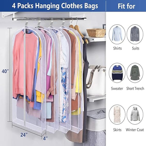 Transparent Garment Jacket – Clear Storage Solution for Protecting and Organizing Clothes