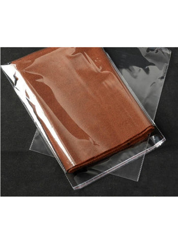 Transparent Plastic Poly Bags – Pack of 50, 10 Sizes Available | Adhesive Sealing, Reusable BOPP Bags for Packing Clothes, Jewelry, Food, Gifts, and More