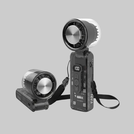 Ice Cool Turbo Portable Fan With LED Lights