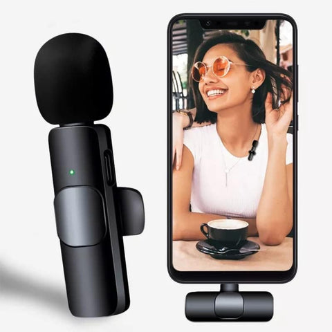 Type C Wireless Collar Microphone K8 – Wireless Connectivity, Type C Compatibility, Portable Design – Vlogging Microphone | Ideal for Mobile Use