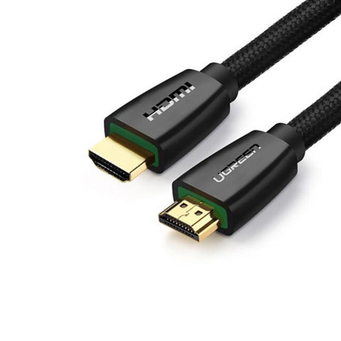 UGreen High-End HDMI Cable | Model: 40411 – 3M, Black, Nylon Braid, 4K@60Hz, Gold-Plated Connectors, Durable Design – Ideal for Home Entertainment Systems