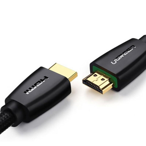 UGreen High-End HDMI Cable | Model: 40411 – 3M, Black, Nylon Braid, 4K@60Hz, Gold-Plated Connectors, Durable Design – Ideal for Home Entertainment Systems