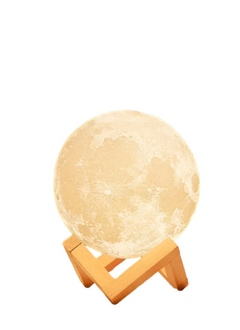 USB Moon Lamp – 7-Color Changing LED Light with Himalayan Pink Salt Lamp Effect | Unique & Relaxing Atmosphere