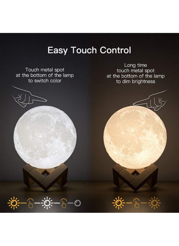 USB Moon Lamp – 7-Color Changing LED Light with Himalayan Pink Salt Lamp Effect | Unique & Relaxing Atmosphere