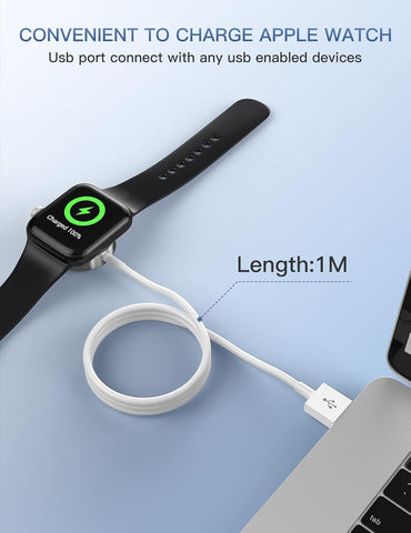 Ultra Smooth Fast Charging Charger – Compatible with iPhone Watch Series Se, 6, 5, 4, 3, 2, 1 – Quick and Efficient, Universal Compatibility, Sleek Design | Perfect for iPhone Watch Series