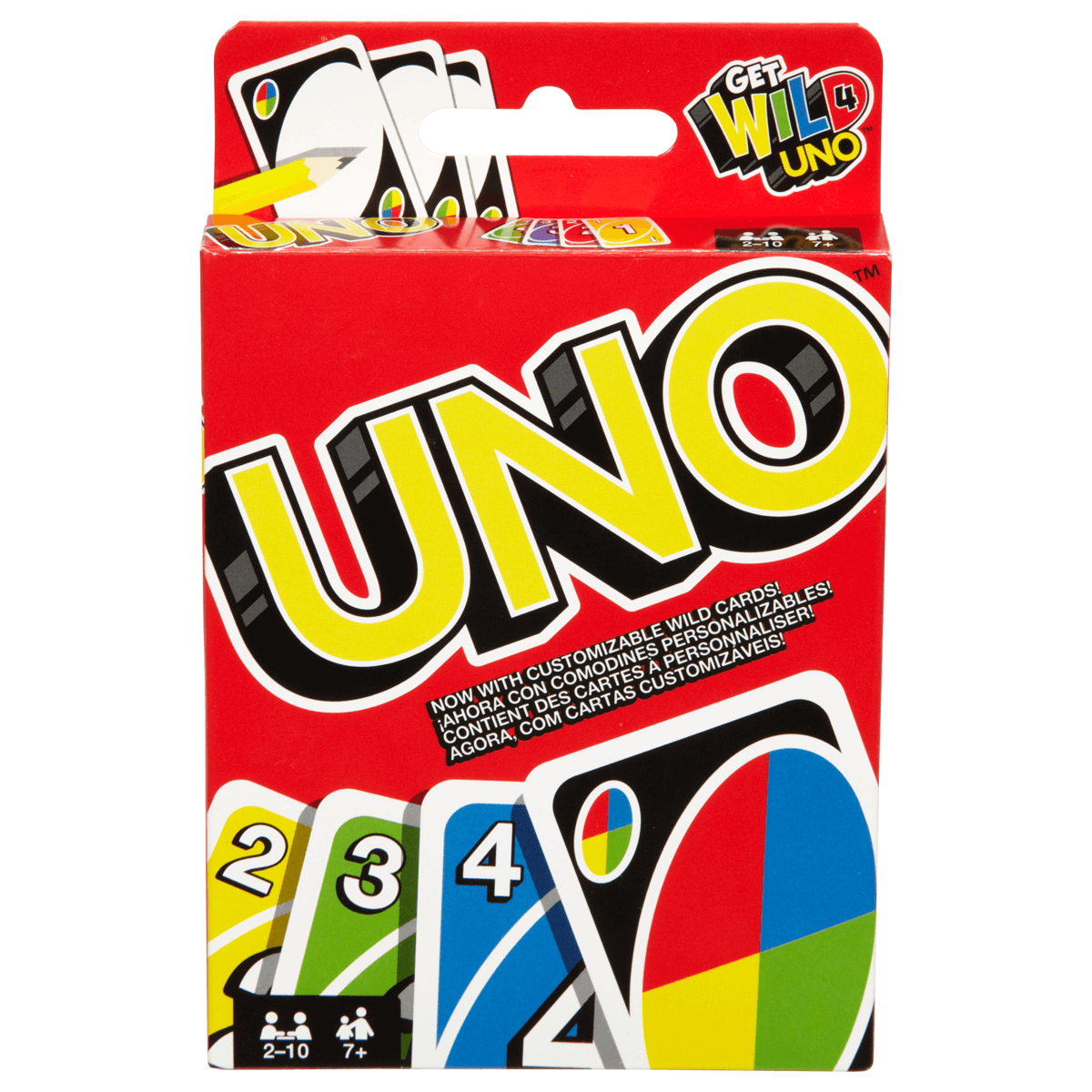 Uno Card Game, 2-10 Players – Classic Family Card Game with Colorful Action Cards